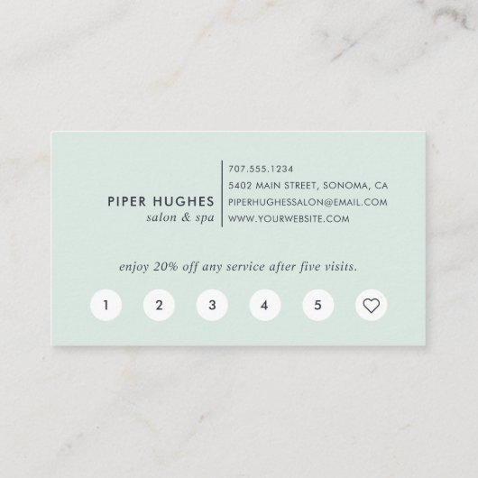 Seaglass Geode | Aqua Watercolor Treuekarte (Rückseite)