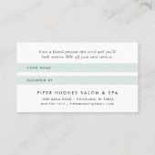 Seaglass Geode Empfehlungskarte (Rückseite)