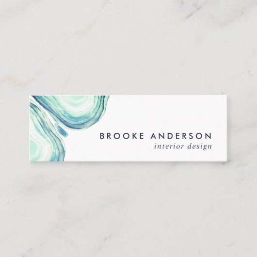 Seaglass Geode Mini Visitenkarte (Vorderseite)