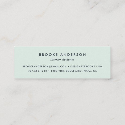 Seaglass Geode Mini Visitenkarte (Rückseite)