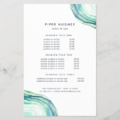 Seaglass Geode | Preise und Dienstleistungen Flyer (Vorne)