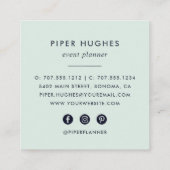 Seaglass Geode Quadratische Visitenkarte (Rückseite)