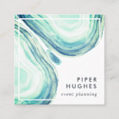 Seaglass Geode Quadratische Visitenkarte (Vorderseite)