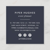 Seaglass Geode Quadratische Visitenkarte (Rückseite)