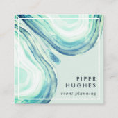 Seaglass Geode Quadratische Visitenkarte (Vorderseite)