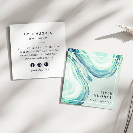 Seaglass Geode Quadratische Visitenkarte