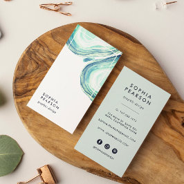 Seaglass Geode | Vertikale soziale Medien Visitenkarte