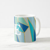 Seaglass Geometric Monogram Tasse (VorderseiteRechts)