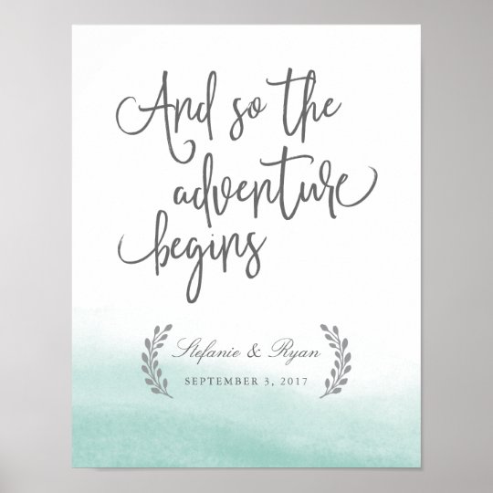 Seaglass Gezeiten, die Willkommensschild Wedding Poster