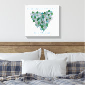 Seaglass "Glück, am Meer zu leben" Leinwand drucke (Insitu (Schlafzimmer))