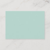 Seaglass Green Wedding Hotel Accommodation Cards Begleitkarte (Rückseite)