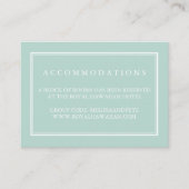 Seaglass Green Wedding Hotel Accommodation Cards Begleitkarte (Vorderseite)