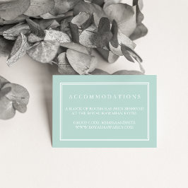 Seaglass Green Wedding Hotel Accommodation Cards Begleitkarte