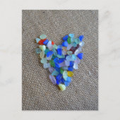 Seaglass Heart1 Postkarte (Vorderseite)