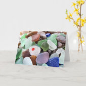 Seaglass Karte (Gelbe Blume)