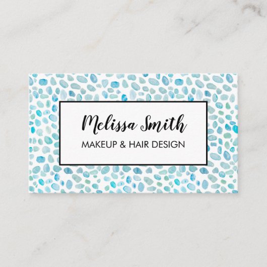 Seaglass Makeup Artist Hair Salon Business Card Visitenkarte (Vorderseite)