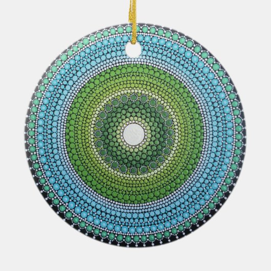 Seaglass Mandala Keramikornament (Hinten)
