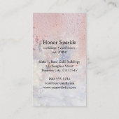 Seaglass Marble Sparkle Rose Gold Wasserfarbe Visitenkarte (Rückseite)