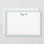 Seaglass Personalisiert Stationery Flat Note Card Mitteilungskarte (Vorderseite)