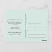 Seaglass Stripe | Hochzeitsfotocollage Vielen Dank Postkarte (Rückseite)