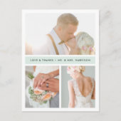 Seaglass Stripe | Hochzeitsszenario Foto Vielen Da Postkarte (Vorderseite)