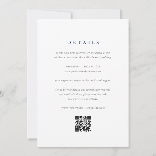 Seaglass Tides | Coastal All-in-One Hochzeit Einladung (Rückseite)