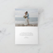 Seaglass Tides | Coastal Watercolor Hochzeit Dankeskarte (Innenseite)