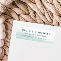 Seaglass Tides Coastal Watercolor Rücksendeadresse