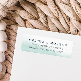 Seaglass Tides Coastal Watercolor Rücksendeadresse