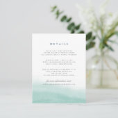 Seaglass Tides Guest Information Card Begleitkarte (Stehend Vorderseite)