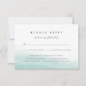 Seaglass Tides Meal Choice RSVP Karte (Vorderseite)