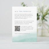 Seaglass Tides QR-Code Gastdetails Begleitkarte (Stehend Vorderseite)