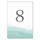 Seaglass Tides Tischnummer Card (Rückseite)