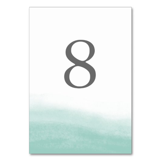 Seaglass Tides Tischnummer Card (Rückseite)