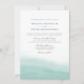 Seaglass Tides Wedding Einladung (Vorderseite)