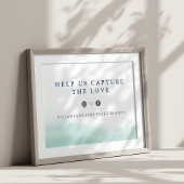 Seaglass Tides Wedding Hashtag Sign Poster