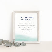 Seaglass Tides Wedding Memorial Sign Poster