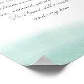 Seaglass Tides Wedding Memorial Sign Poster (Ecke)