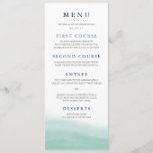 Seaglass Tides Wedding Menu Menükarte (Vorderseite)