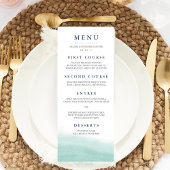 Seaglass Tides Wedding Menu Menükarte