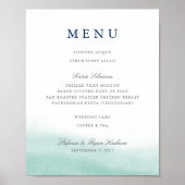Seaglass Tides Wedding Menu Sign Poster (Vorne)