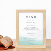 Seaglass Tides Wedding Menu Sign Poster