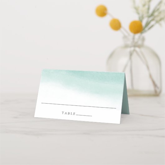 Seaglass Tides Wedding Platzkarten (Vorderseite)