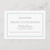 Seaglass Tides Wedding Reception Begleitkarte (Vorderseite)