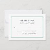 Seaglass Tides Wedding RSVP Karte (Vorderseite)