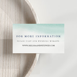 Seaglass Tides Wedding Website Cards Begleitkarte