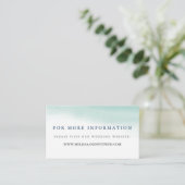 Seaglass Tides Wedding Website Cards Begleitkarte (Stehend Vorderseite)