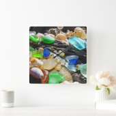 Seaglass Wanduhren Designer Sea Glass Muscheln (Zuhause)