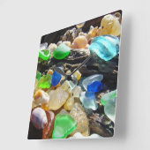 Seaglass Wanduhren Designer Sea Glass Muscheln (Winkel)