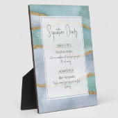 Seaglass Wasserfarbe Signature WedgeDrink Zeichen Fotoplatte (Seite)